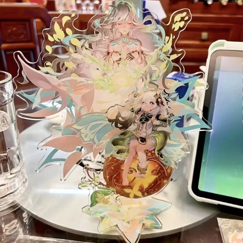 10cm Cartoon and Anime Yuan Shen Character Acrylic Plaque Stand Model Desk Ornaments Christmas  Ornaments Gift