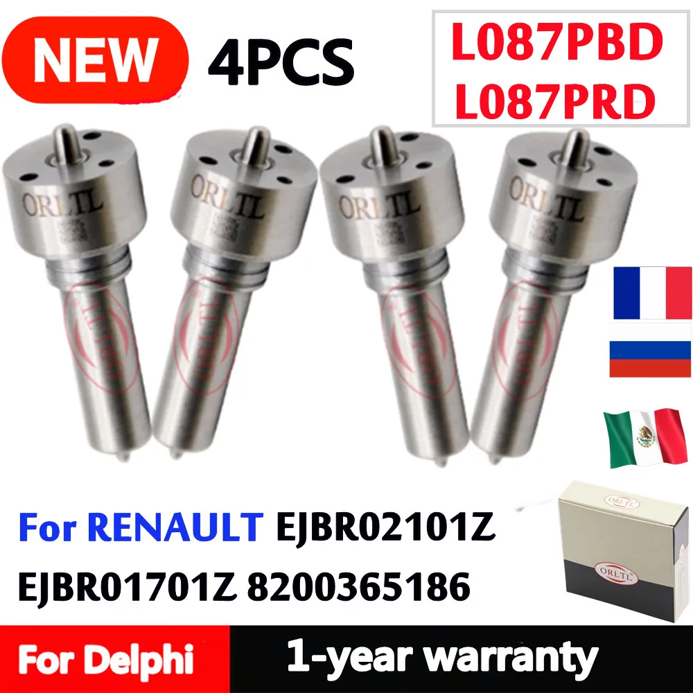 

4 шт. EJBR02101Z EJBR01701Z L087PBD L087PRD L087PBC форсунка дизельного топлива для RENAULT 82 00 365 186 EJBR01701Z 8200365186