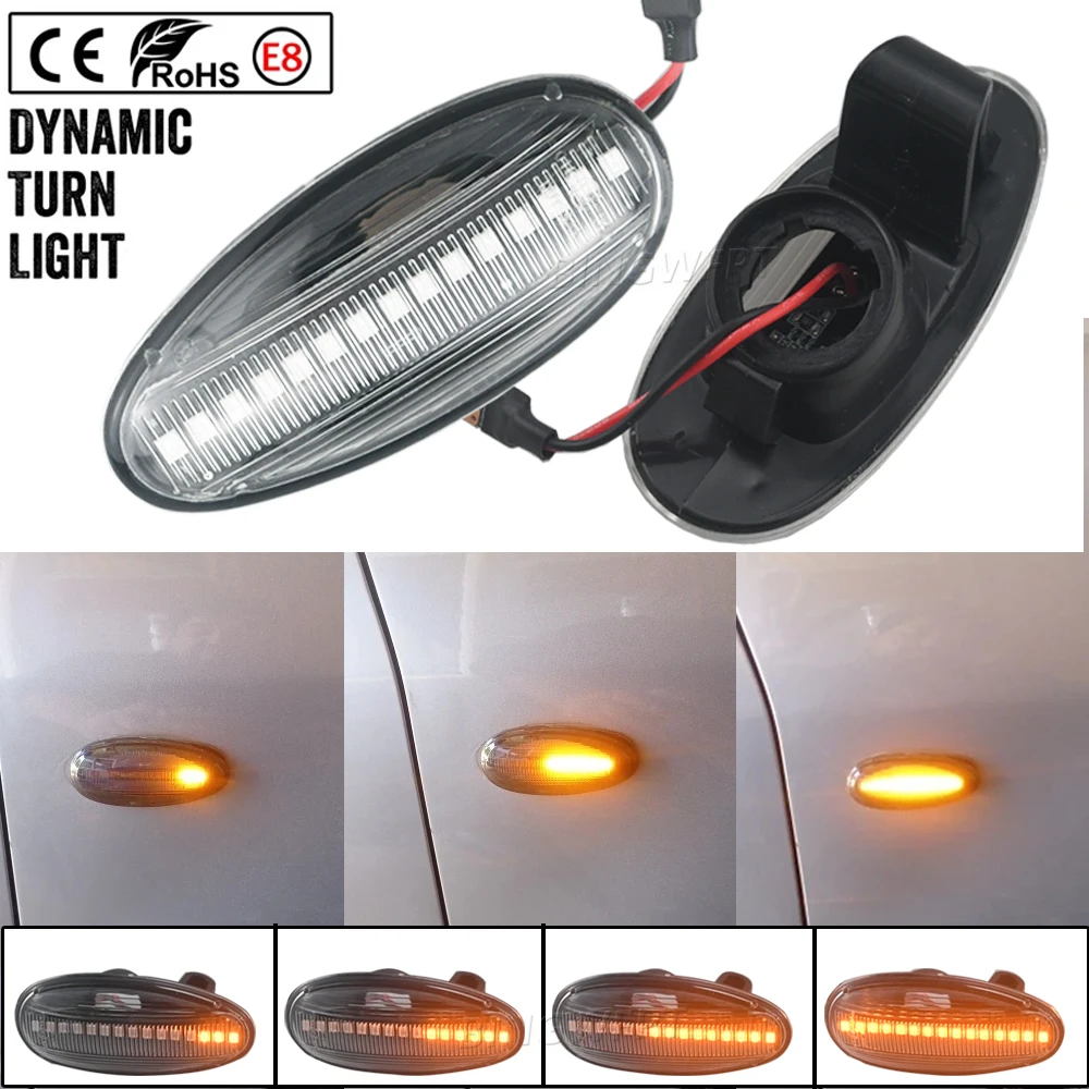 For Mitsubishi Pajero Shogun MK3 Sport K9 Galant Outlander Lancer Dynamic Side Marker Light LED Car Turn Signal Lamp MR522027