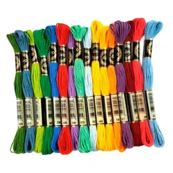 NEW 35 colors  Cross stitch thread   Embroidery Thread Floss Sewing Skeins Craft DIY  Bracelet braided