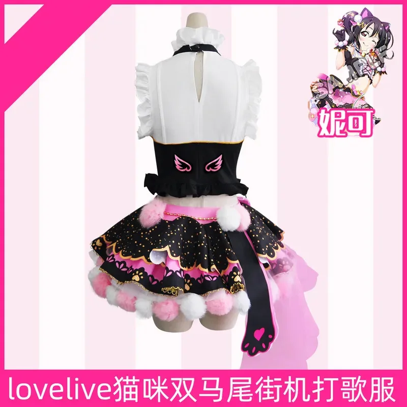 

ss23Anime Love Live Yazawa Arcade Costume Woman Dress Nico Cat Double Ponytail Cosplay Outfits