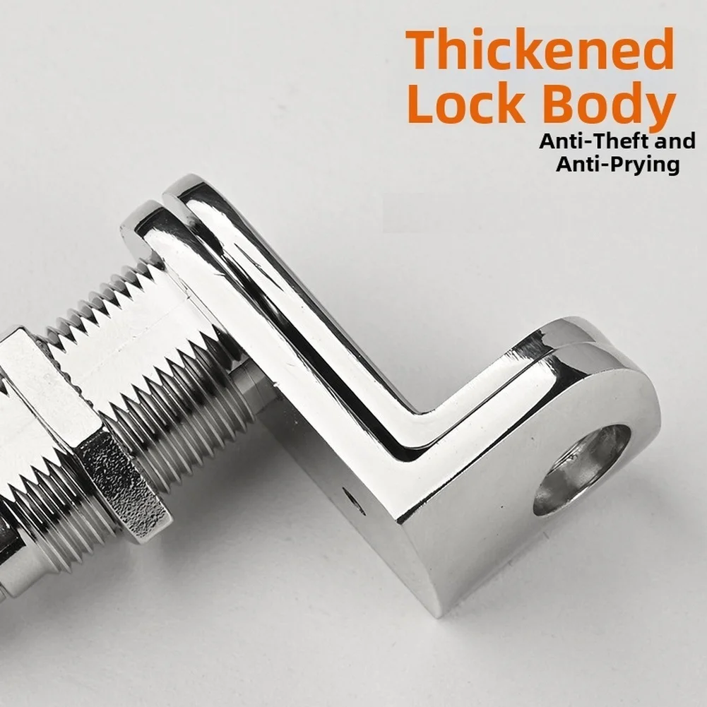 Zinc Alloy For Cabinet Door Padlock with Rotary Tongue for Wooden Doors and Furniture Matte Silver Finish Lock