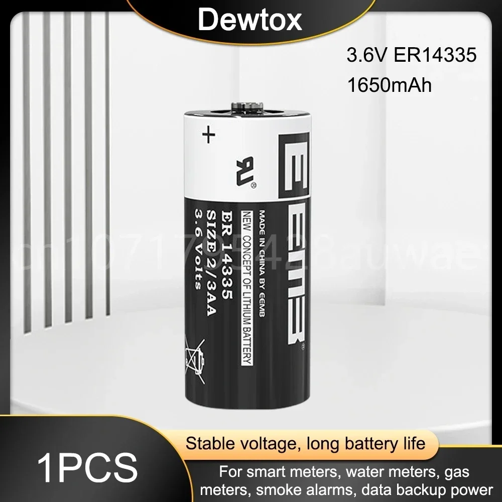 1PCS 3.6V 1650mAh TL-5955 SL-761 14335 2/3AA Lithium Battery for PLC CNC Machine Tool Gas Meter ER14335 Replacement Batteria