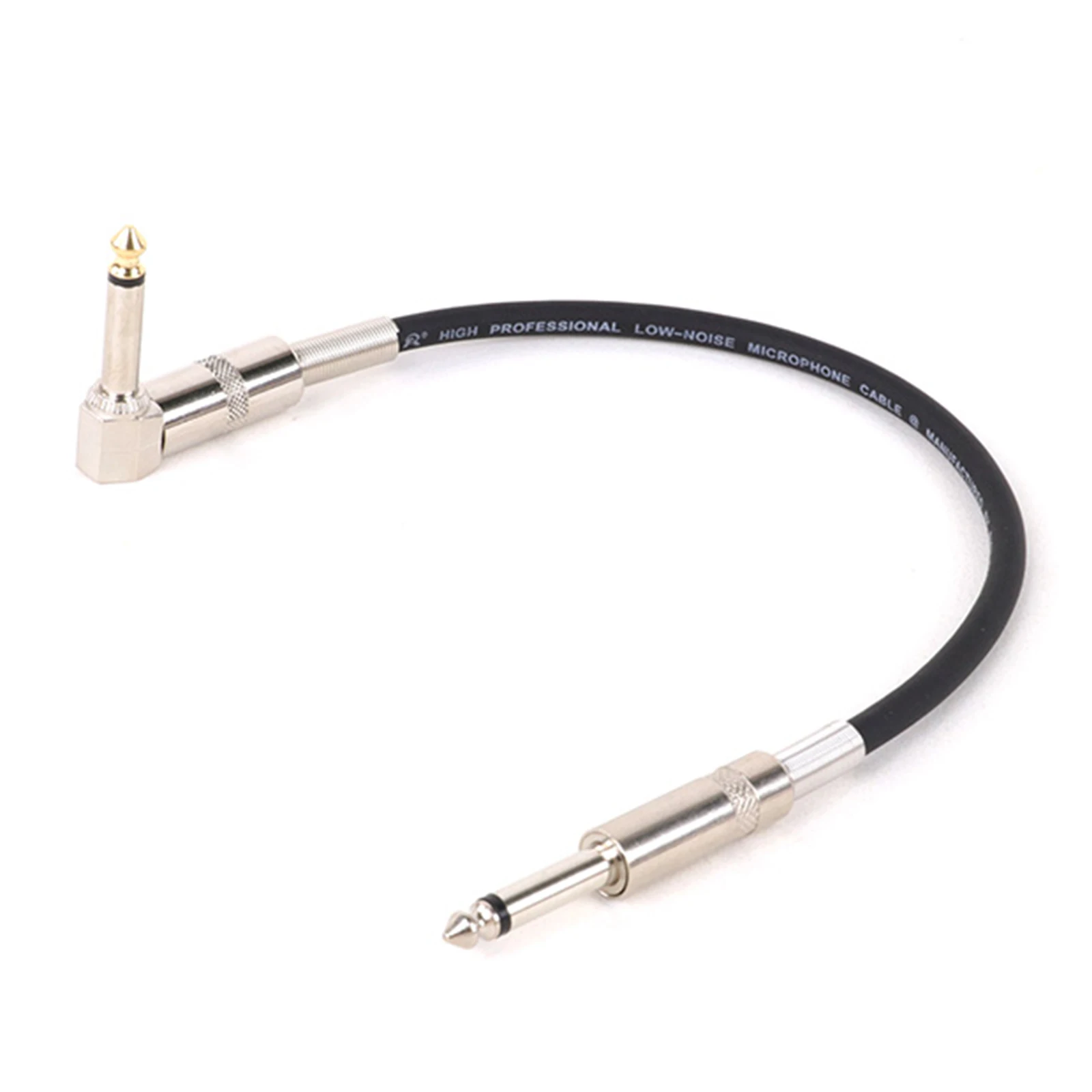 GuerGuo 6.35mm to 6.35mm Mono Jack Audio Unbalanced Cord TS 1/4\'\' Straight to Right Angle Speaker Amp Cable for Guitar Keyboard