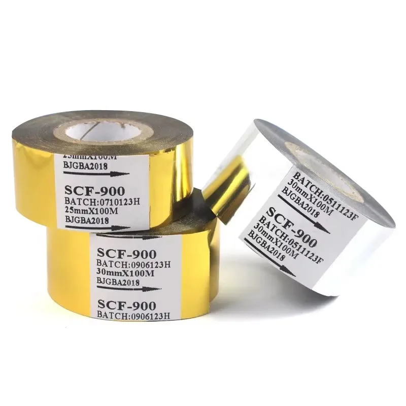 

SCF-900 Gold silver white ribbon thermal printer ink packaging machine thermal transfer tape production date printing