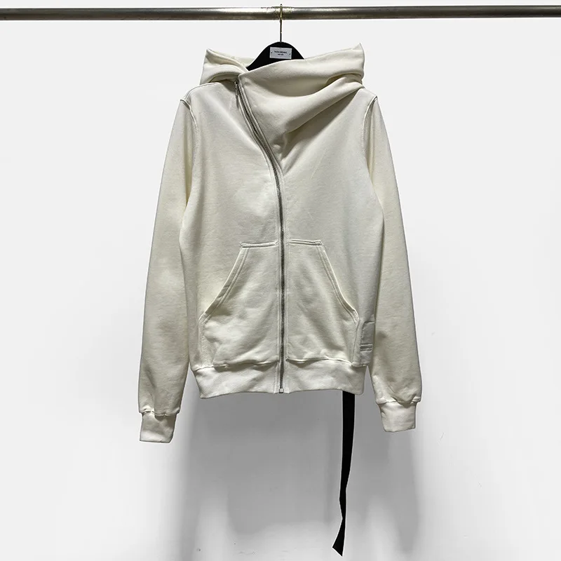 Moletons Masculinos com Capuz, Roupas Góticas Masculinas, Jaqueta Preta com Zíper Oversized para Outono, Moda de Rua Hip Hop Feminina