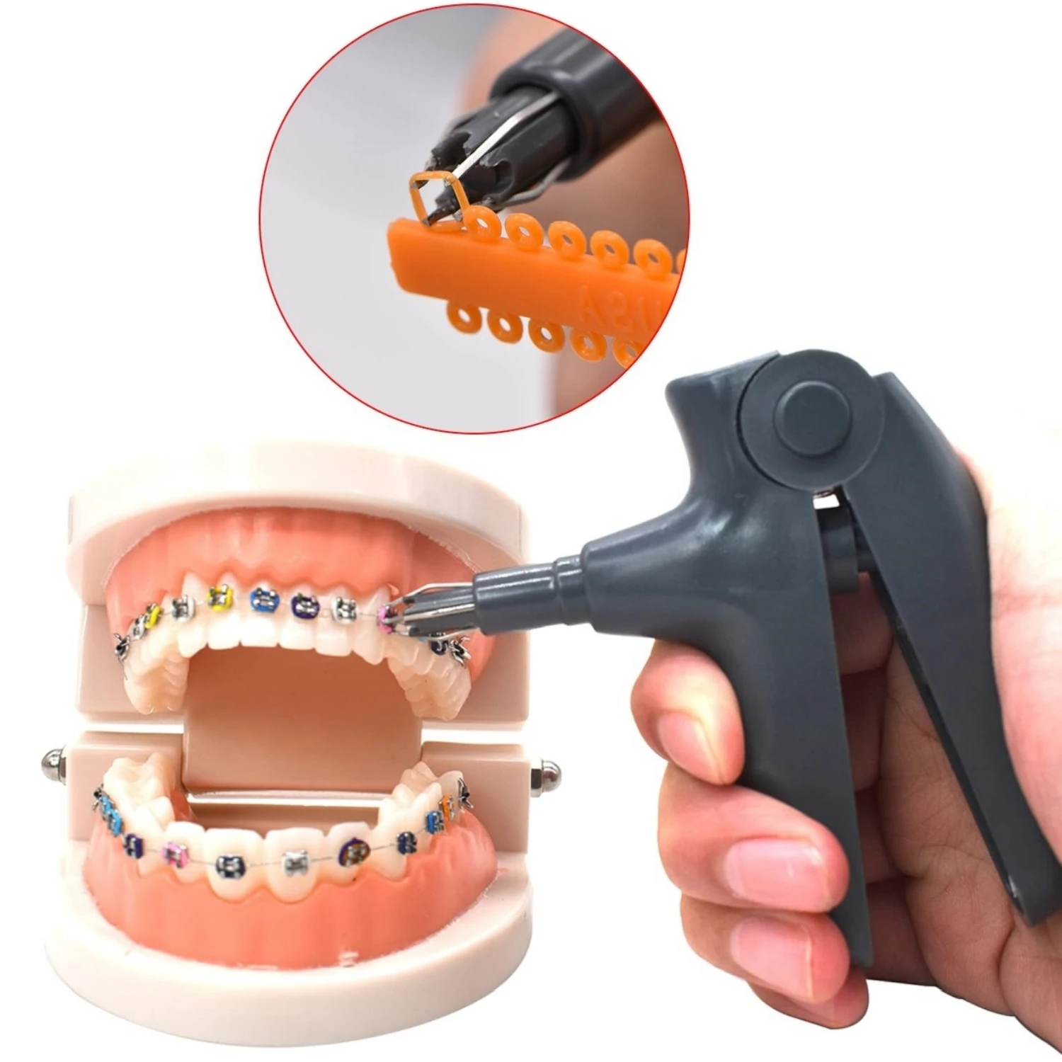 1040PCS/40Sticks Dental Kieferorthopädische Ligatur Krawatten Bunte Bänder Elastomer Beleuchtung Ring für Zähne Hosenträger Zahnmedizin Behandlung – Detail 12
