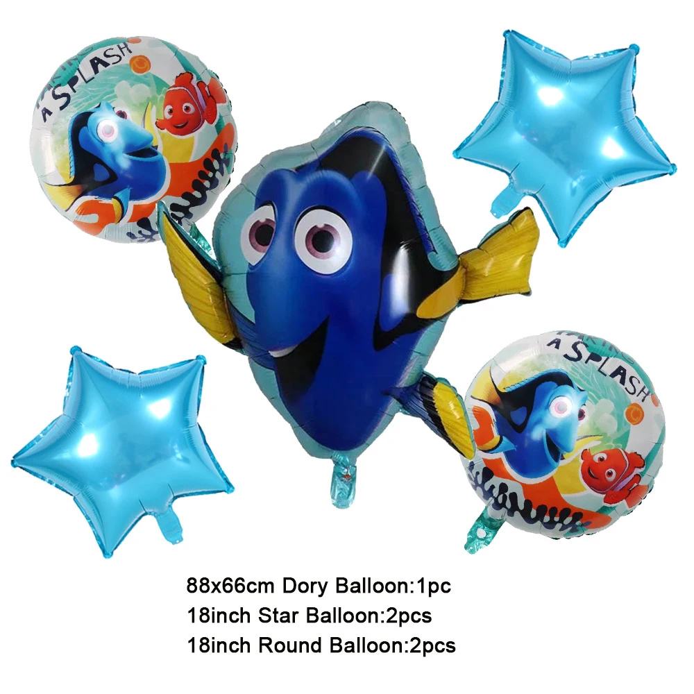 Finding Nemo Clfully Fish Thème Dory Fournitures de décoration de fête d'anniversaire, Décoration de gâteau, Bannière, Fond de ballon, Cadeau de fête préChristophe