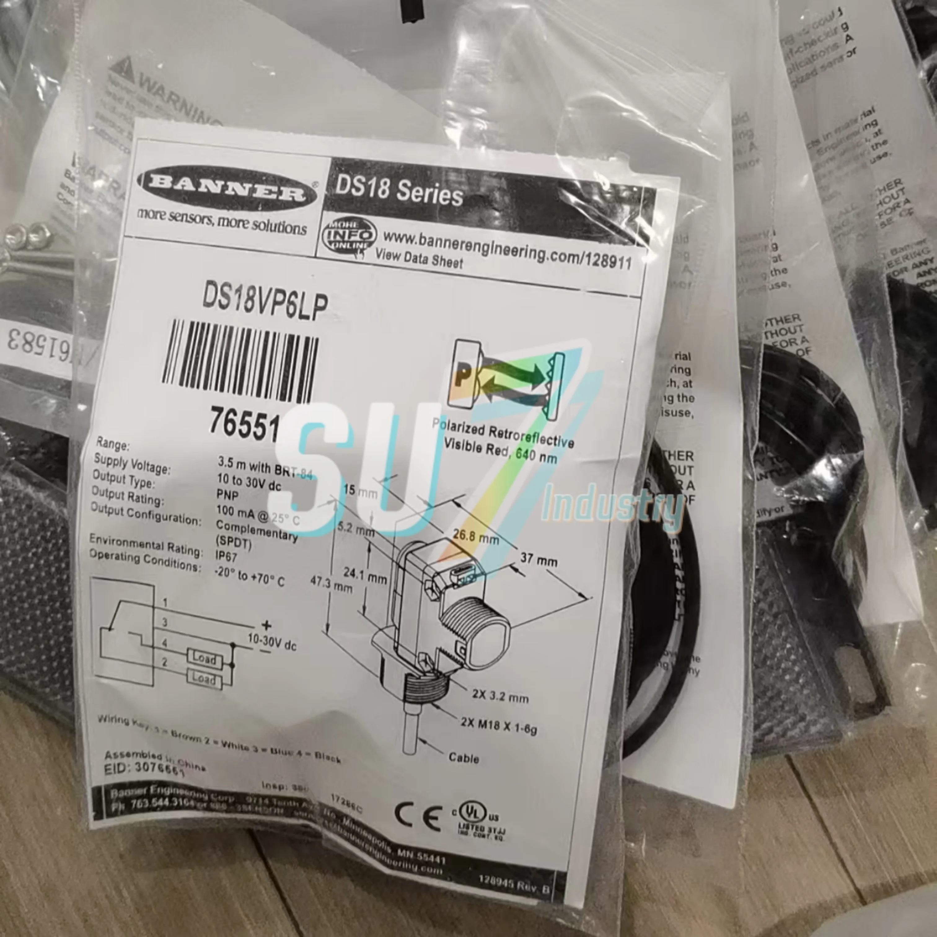 

Photoelectric Switch Sensor DS18VP6LP New In warehouse