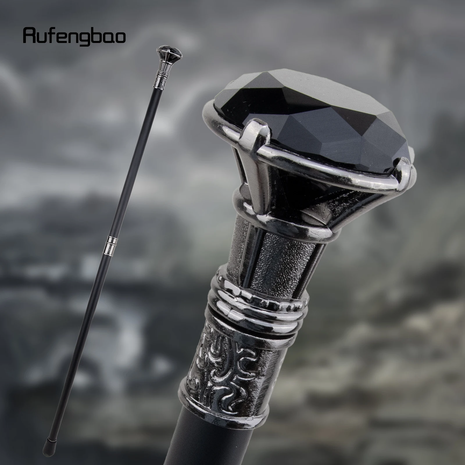 Black Diamond Type Silver Walking Cane Fashion Decorative Walking Stick  Gentleman Elegant Cosplay Cane Knob Crosier 93cm - AliExpress, image size:1600x1600