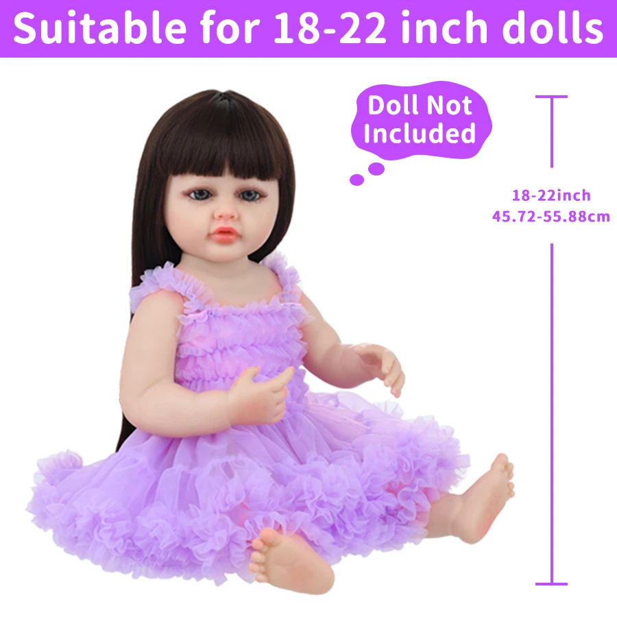 Zestaw ubrań dla lalek (18-22 cale), zabawka do odgrywania ról, sukienka z koronką, prezent urodzinowy, zabawka dla dzieci