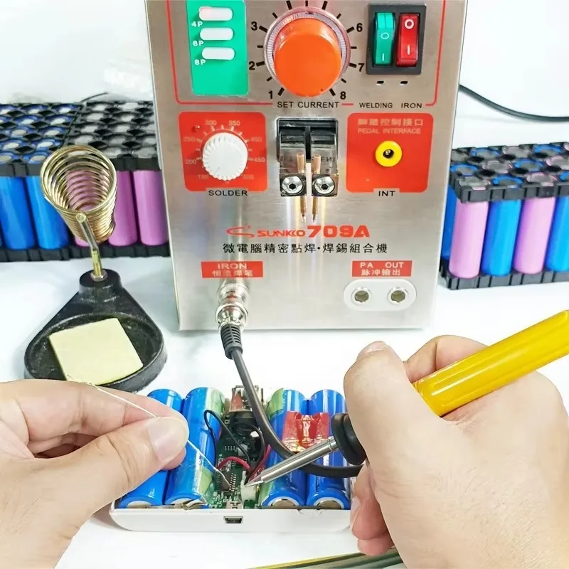 

709A with 70B Spot Welder 1.9KW LED Light Pulse Battery Spot Welding Machine for 18650 Battery Pack Welding Precision