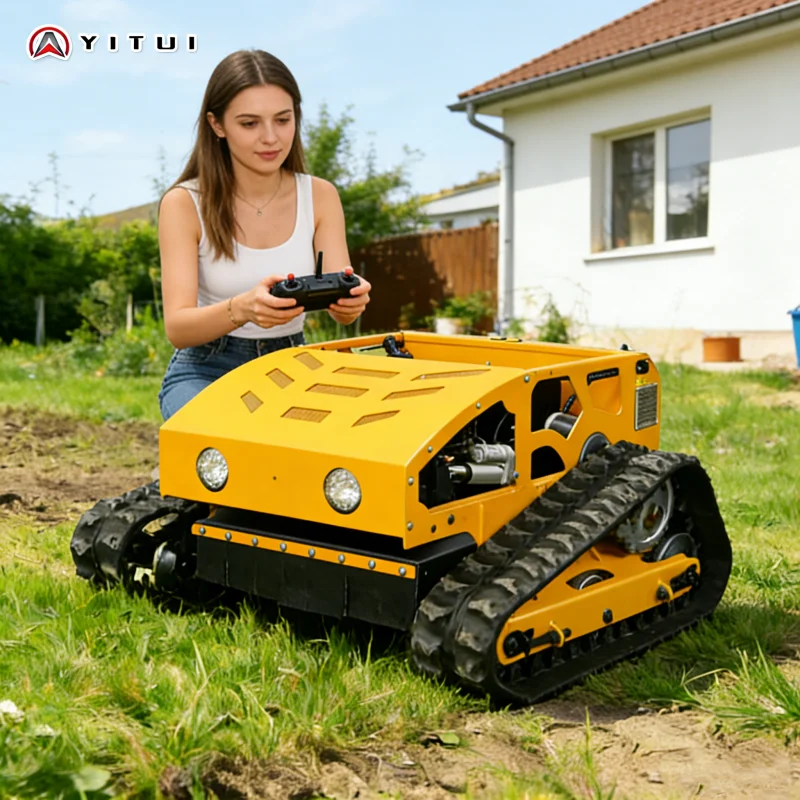 

Customized Crawler Grass Cutter Lawn Mover Remote Control Lawn Mower Robotic Lawn Mowe CE/EPA Certified for Sale Garden&Farm