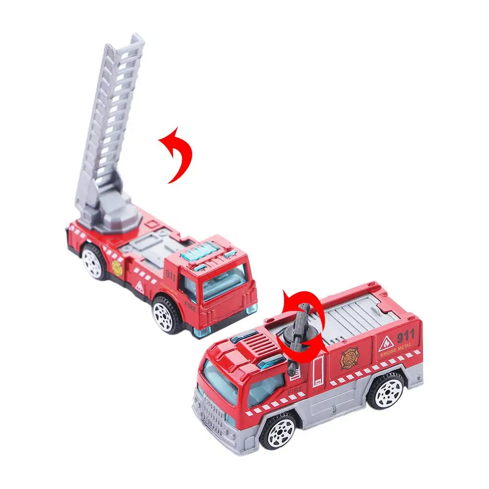 

Carrier Engineering Toys Big Construction Trucks Set Fire Fighting Truck Engineering Car Models Alloy Engineering Vehicle Toys