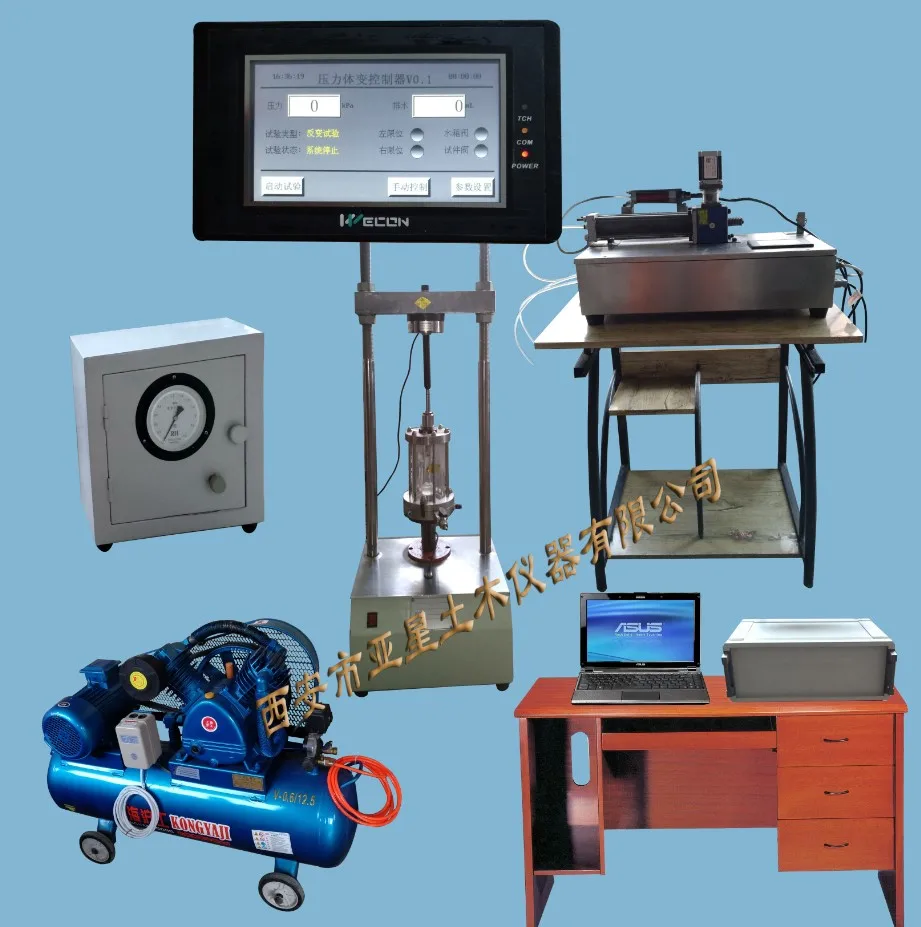 High Quality Laboratory Automatic Unsaturated Soil Stress Strain Triaxial Soil Testing Machine