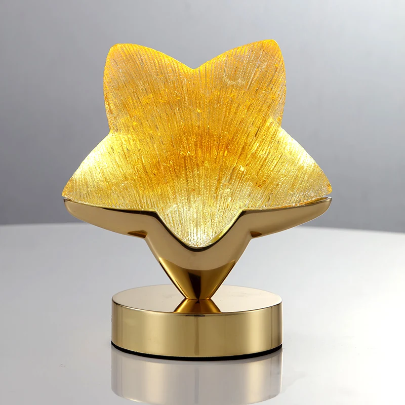 جو مزجج قديم نجمة ثلاثة ألوان يعتم ضوء الليل حلم هدية البضائع زخرفة #6