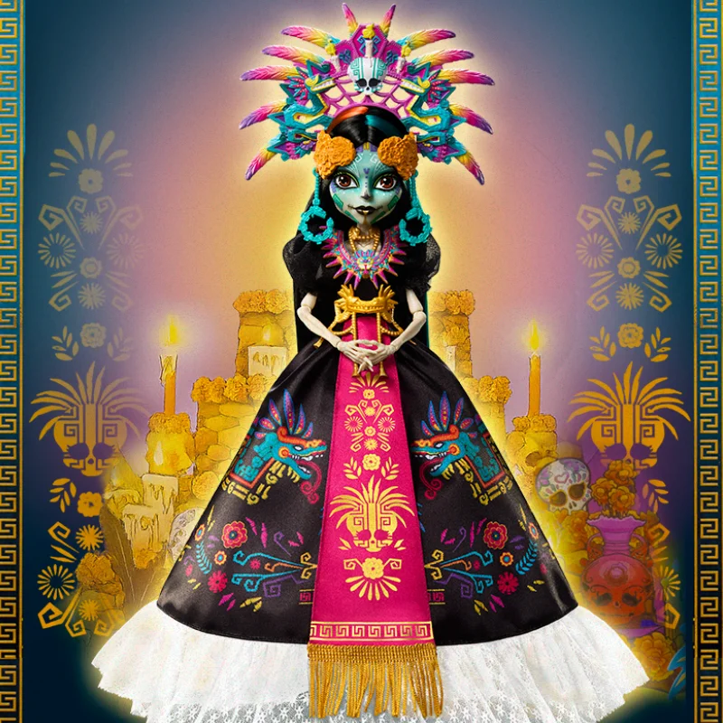 

New Sale Authentic Monster High Collector Doll DíA De Los Muertos Series Anime Action Doll Desktop Decoration Girl Birthday Gift