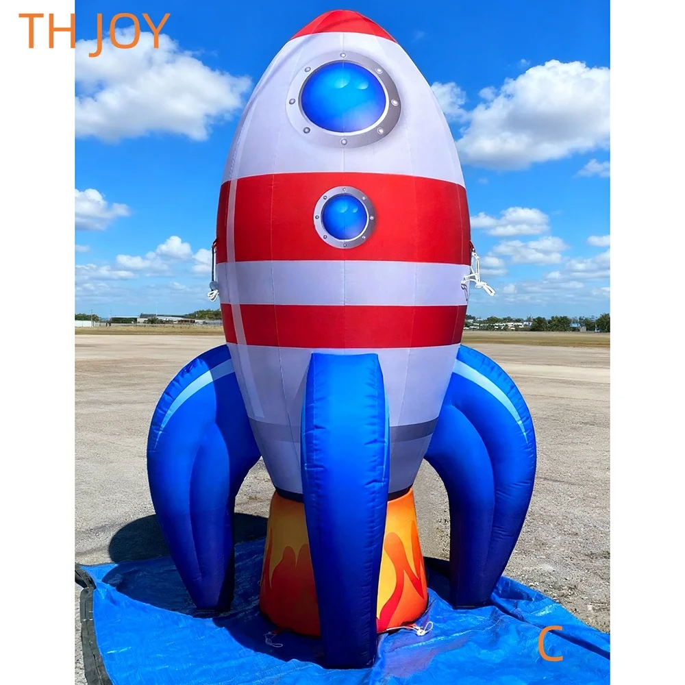 

fast air ship to door, custom made inflatable rocket giant Inflatable space Rocket balloon for event Exhibition
