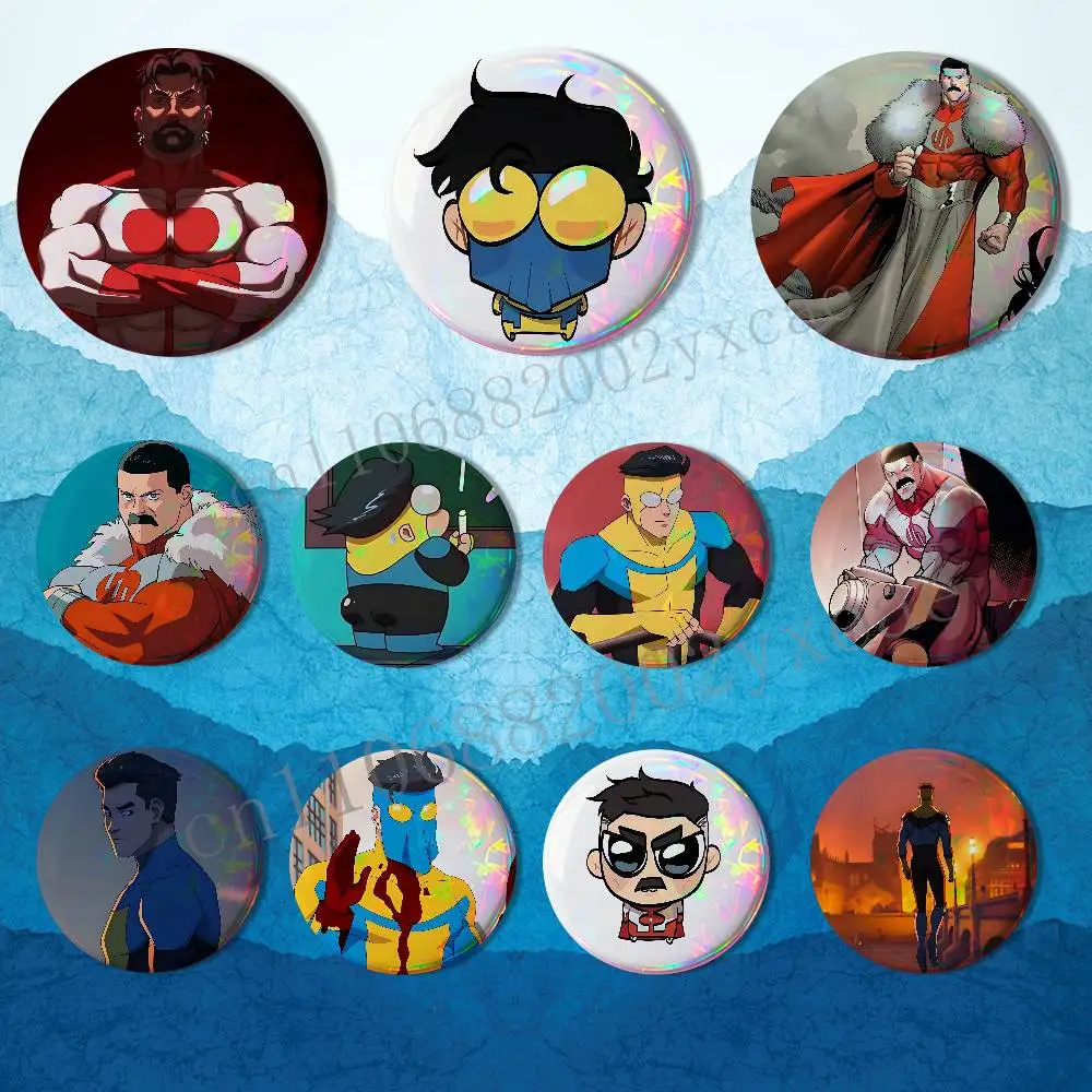 

G-Grand Regent Thragg Invincible Round Exquisite Badge Brooches Creative Pins For Clothes Hat Backpack Gift Accessories