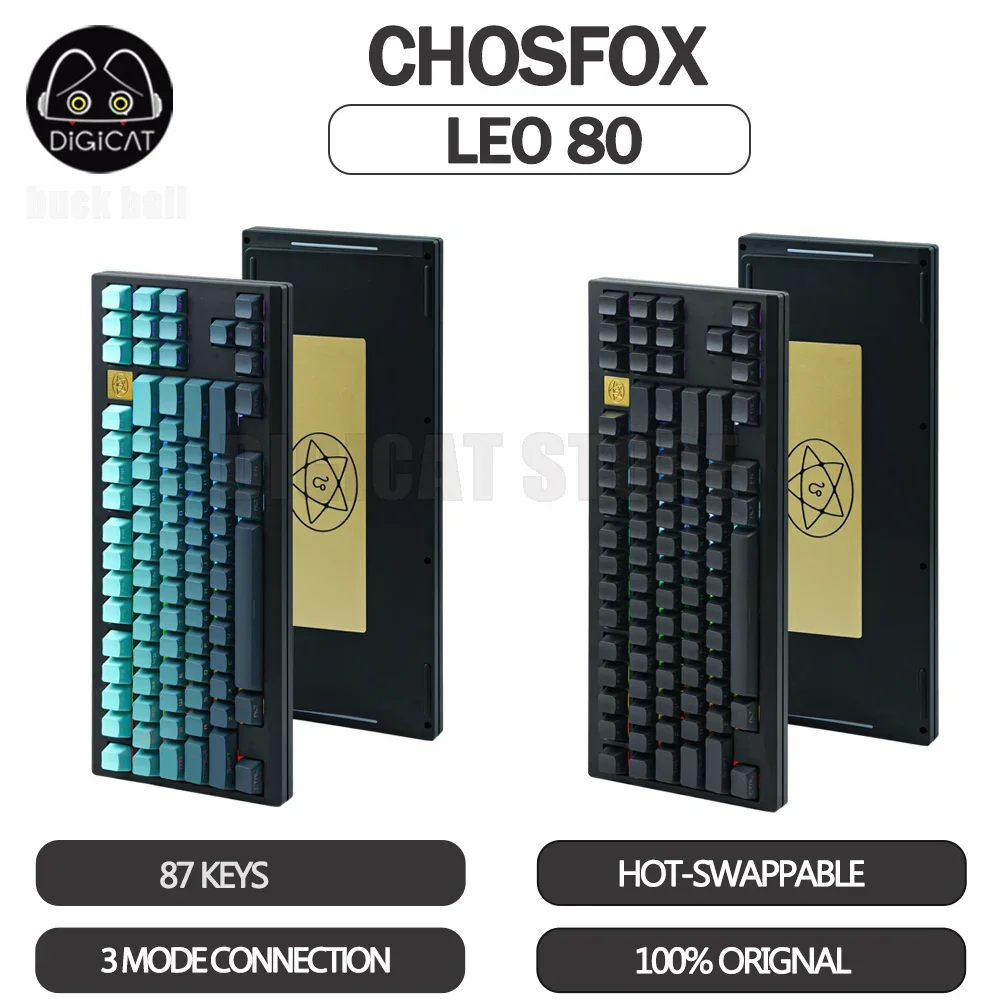 

Chosfox Leo80 Mechanical Keyboard 3Mode USB/2.4G/Bluetooth Wireless Keyboard Aluminium Rgb Backlight Customizion Gamer Keyboards