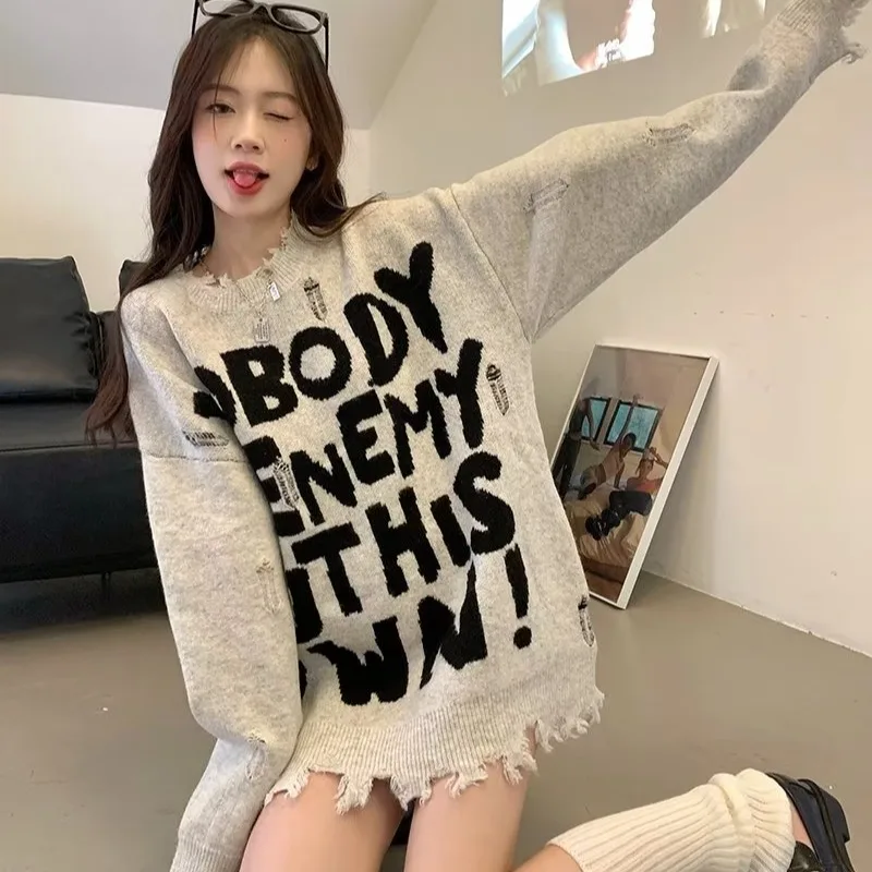 Suéter Hoado para Hombre, Tejido a Rayas, Invierno, Casual, Talla ande, 300 Libras, Moda de Pareja, Estilo Hong Kong, Aju...