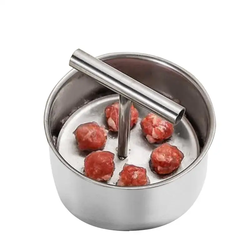 Stainless Steel Manual Press Meatball Maker Meatball Tools Meat Balls Multi-functional Maker Tool Home Kitchen Cooking Gadget