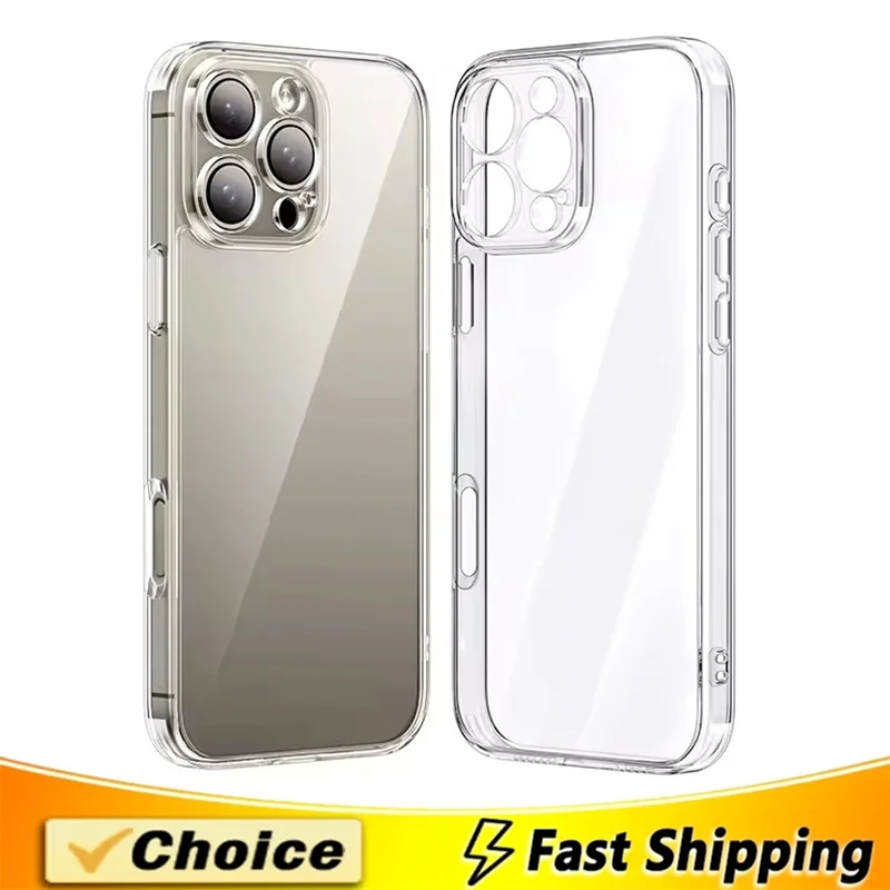 

Soft TPU Clear Phone Case For iPhone 16 15 14 13 12 11 17 Pro Max Ultra-thin Back Cover Case For iPhone XR X XS MAX 7 8 16 Plus