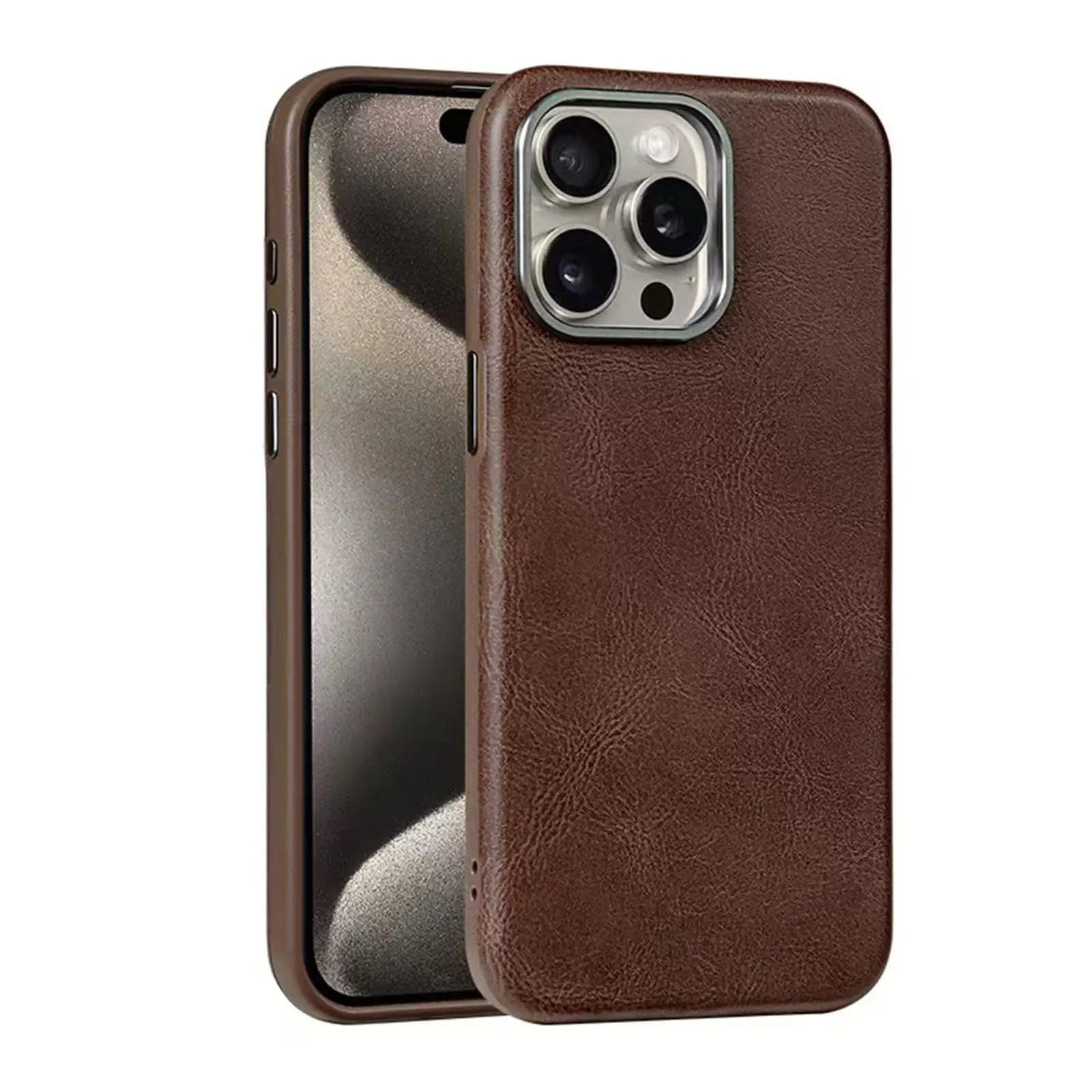 

Чехол для iPhone 16/16 plus/16 pro/16 pro max, противоударный ретро-чехол, ультратонкий легкий магнитный кожаный чехол с беспроводной зарядкой