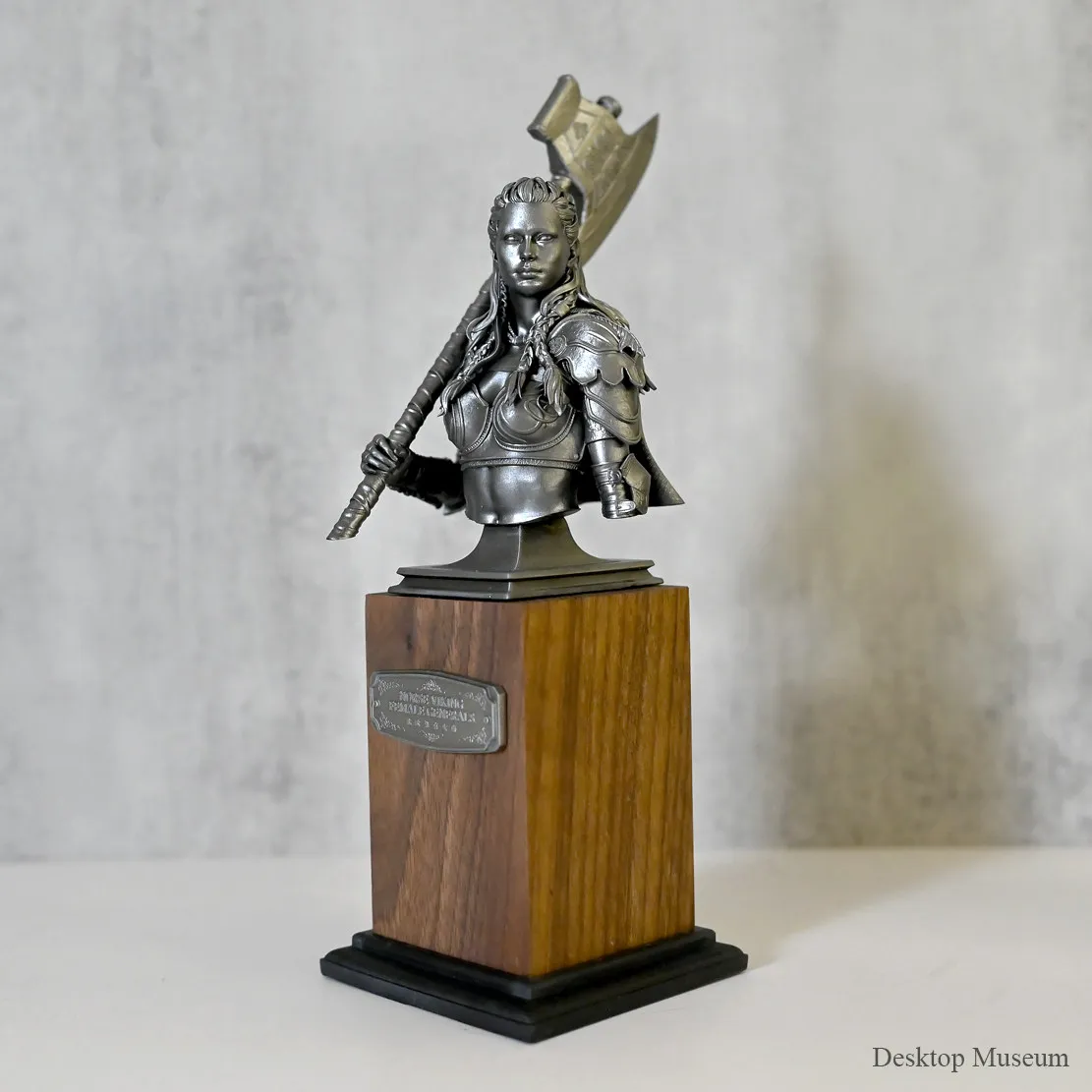 210mm Bust of Viking Warrior Maiden Resin Model DIY Home Desktop Decorative Ornaments