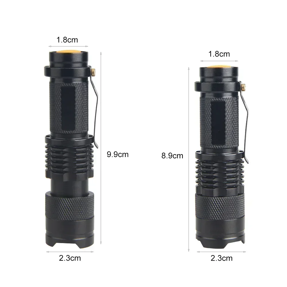 Mini LED Flashlight Tactical Torch Lamp Portable Torch Flash light Adjustable Focus Zoomable Flashlight for Gift Hiking