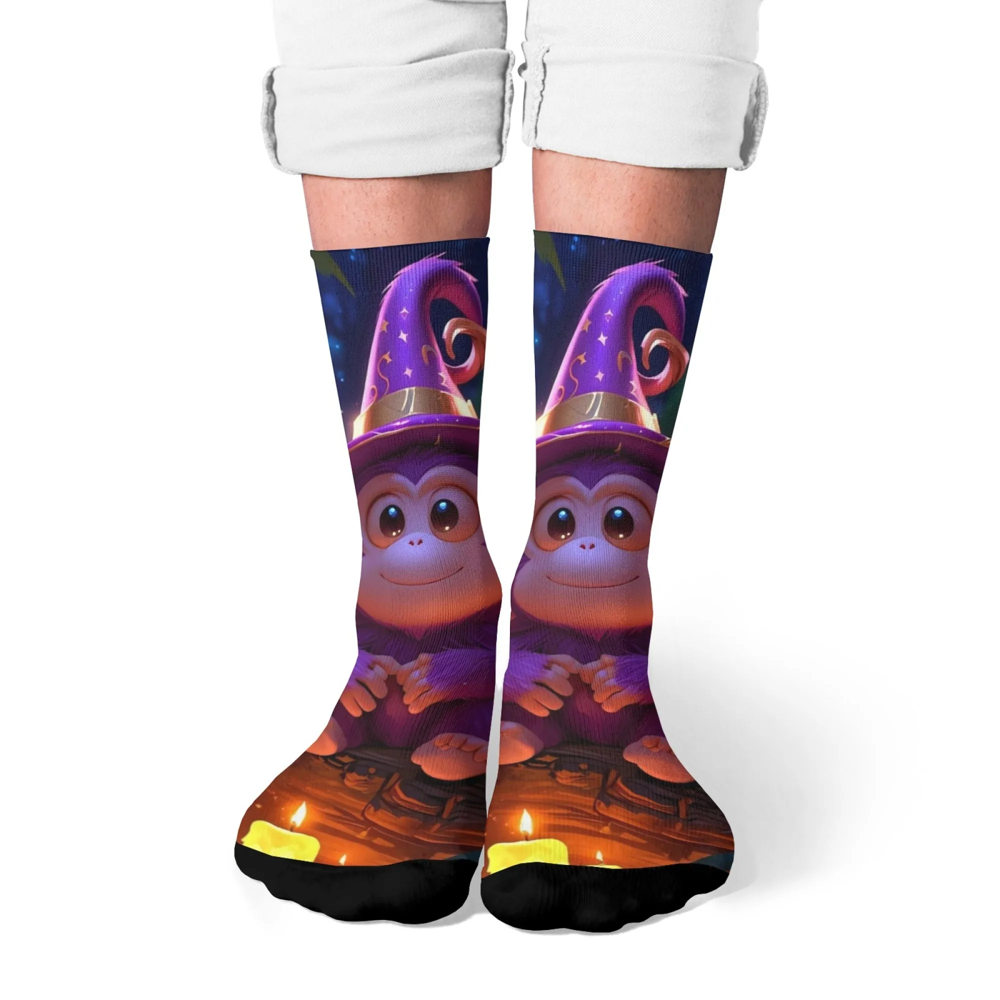 Süße magische Affe Cartoon Socken Unisex Neuheit Happy Funny Crew Socken Harajuku Stil Straße Hip Hop Mode Socken Party Geschenke