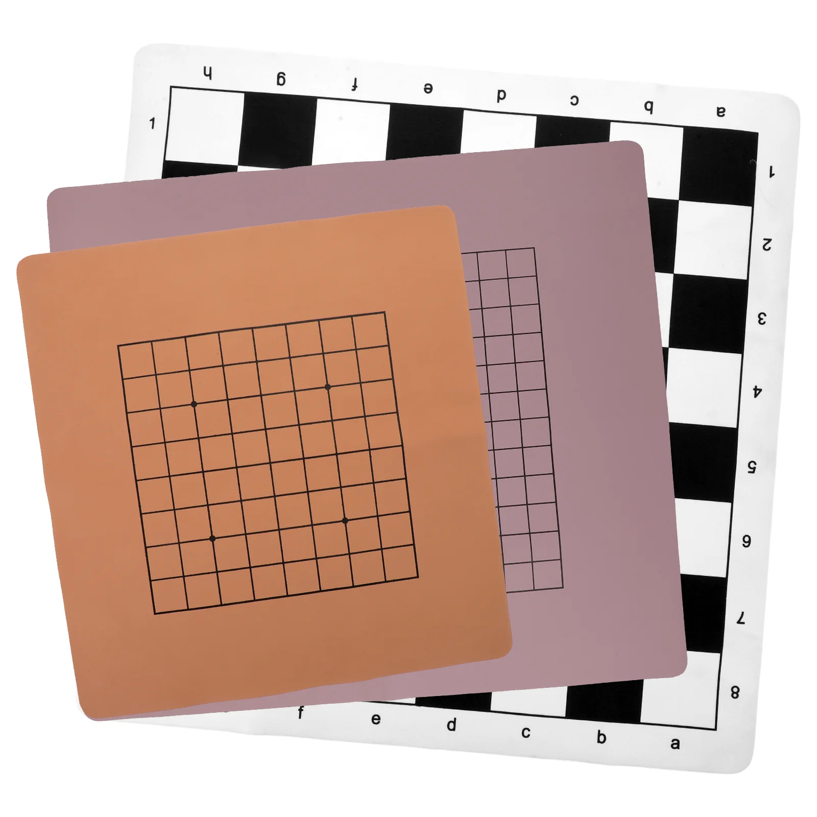 

3pcs Foldable Dual-Sided Chess Board Roll Up Xiangqi Chess Mat For Travel Outdoor Family Use Portable Game Accessory For Kids