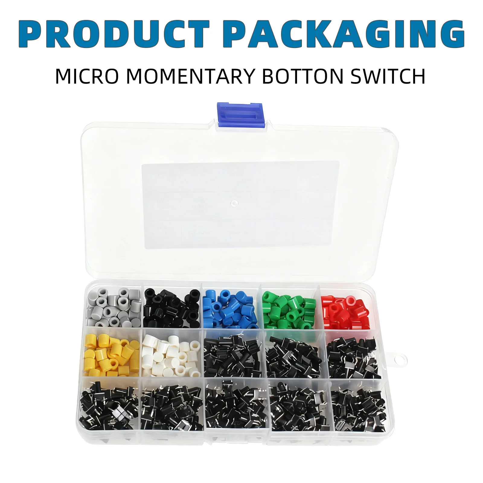 420PCS 6x6mm Tactile Push Button Switch with Hat Switch Button Cap for DIP 6x6x6.5/7/8/9/11mm Switches DIY Kit - view 6