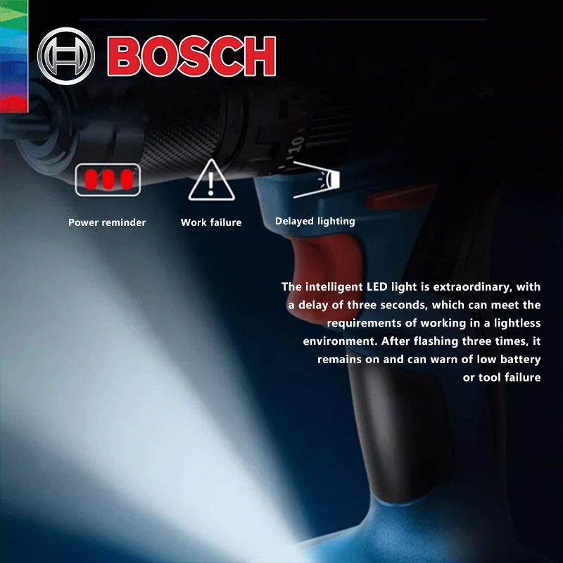 

Bosch GSB183-LI Electric Drill Screwdriver Cordless Brushless Impact Drill Torque Multi-Use Power Tools for Wood Stone Metal