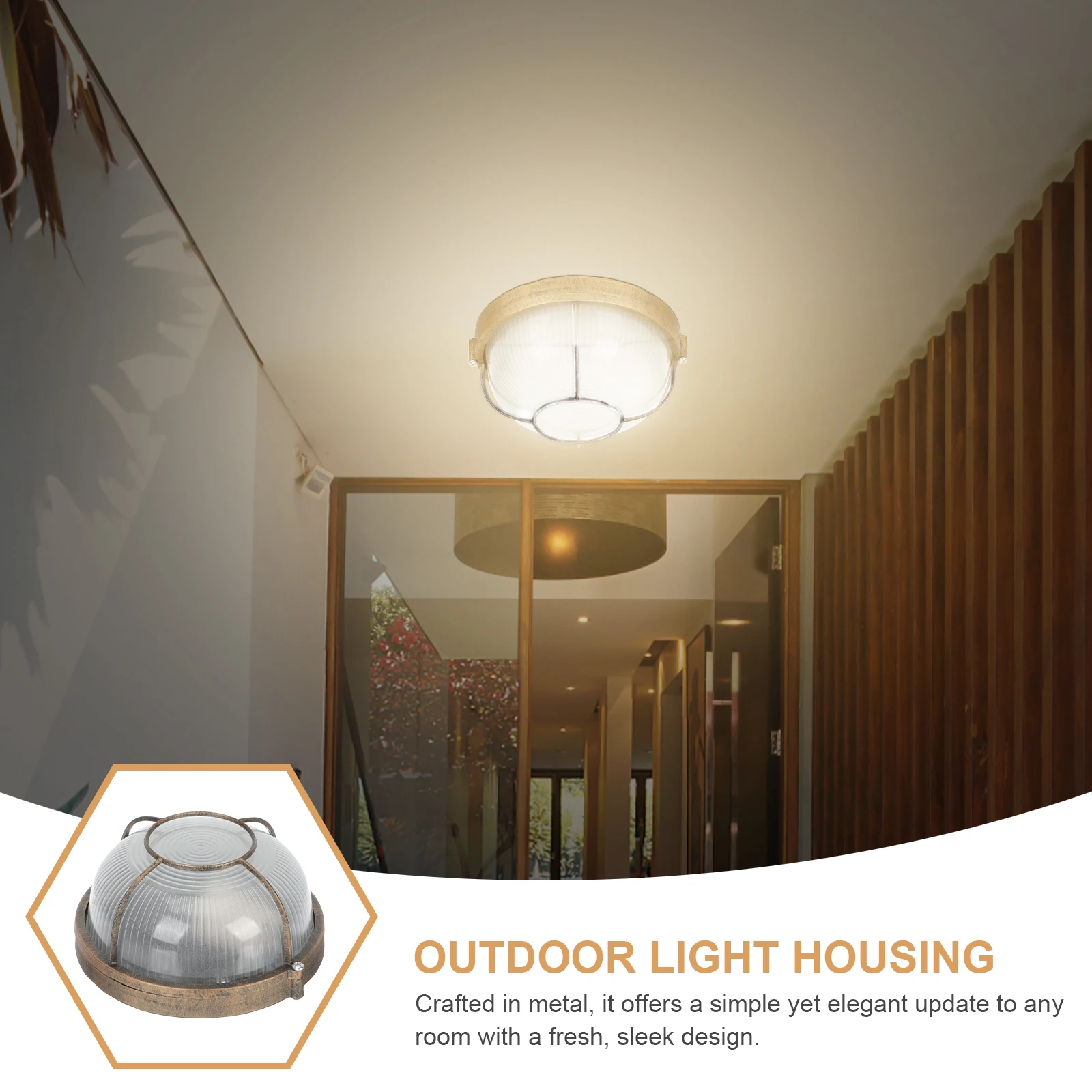 

Bulkhead Light Fixture Outdoor Wall Mount LED Nautical Style Aluminum Glass Waterproof for Garden Porch Garage Driveway