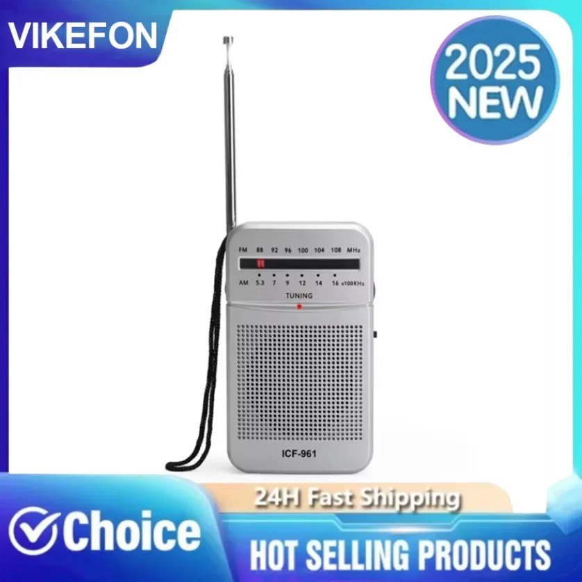 

Hot AM FM Pocket Radio, Transistor Radio with Loudspeaker, Headphone Jack, Portable Radio for Indoor, Outdoor Use