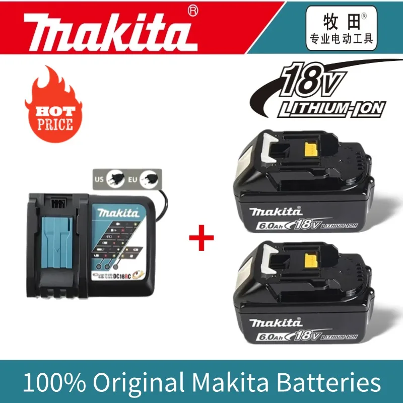 

Original Makita 18V Battery 6Ah, High-Quality Batterie Makita 18V, for BL1815, BL1850, makita 18v battery， Long Runtimeeries
