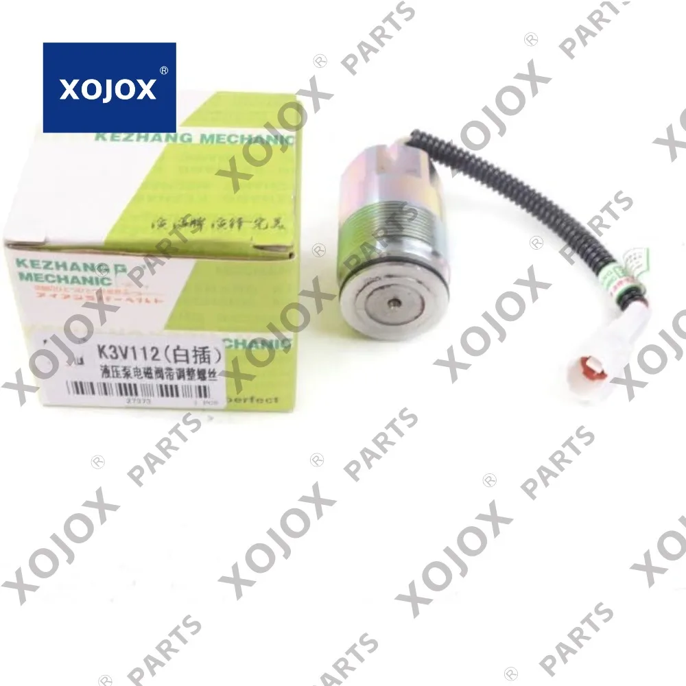 

XOJOX Solenoid Valve White plug MC609-74211220 DJCXYSM For Daewoo DH300-5 HD512 Excavator for Mitsubishi K3V112DT K3V112 Engine