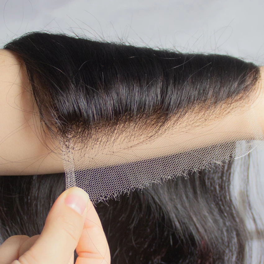 Onda do corpo Real HD Lace Frontal Invisible HD Transparente Lace Derreter Peles 13x4 HD Lace Encerramento Do Cabelo Humano Remy Pré Arremendado