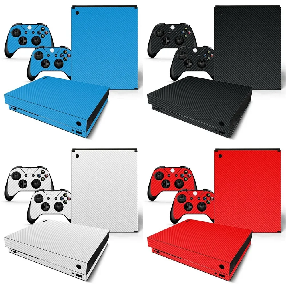 Hot Sale White Carbon Fiber Decorative Skin Sticker for Xbox one X Console and Controllers