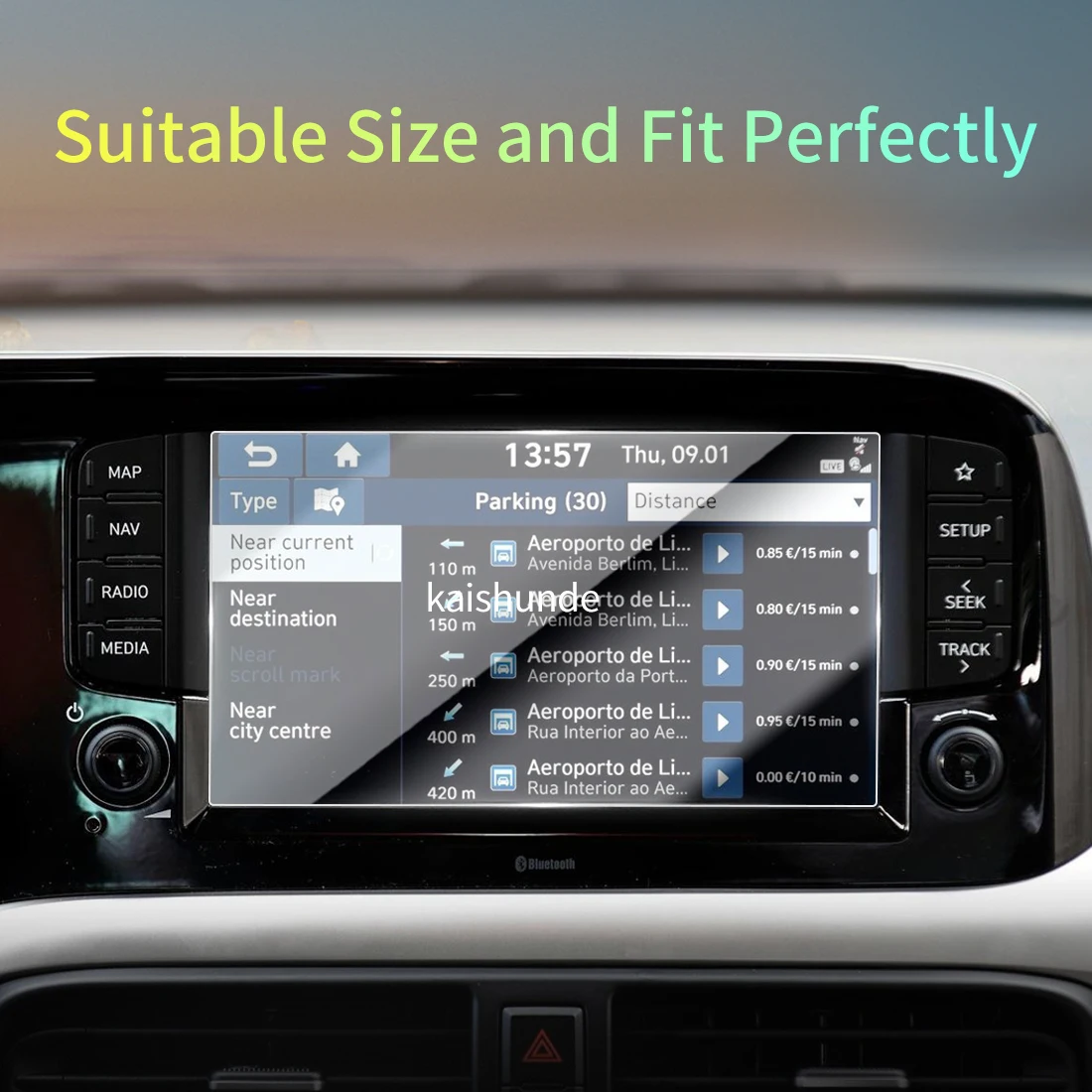 Car Stickers Meters Protector For 26 HYUNDAI i10 Tempered Glass Protective Film Display Navigation Vehicle