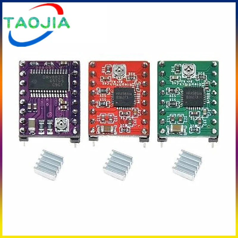 10Pcs 3D Printer Parts StepStick A4988 DRV8825 Stepper Motor Driver With Heat sink Carrier Reprap RAMPS 1.4