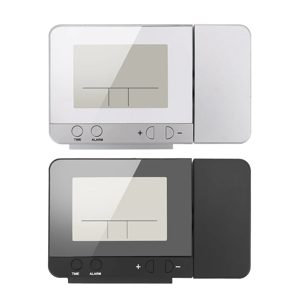 Desk Table Led Clock Digital Date Snooze Function Indoor Temperature Humidity Projection Alarm Clock