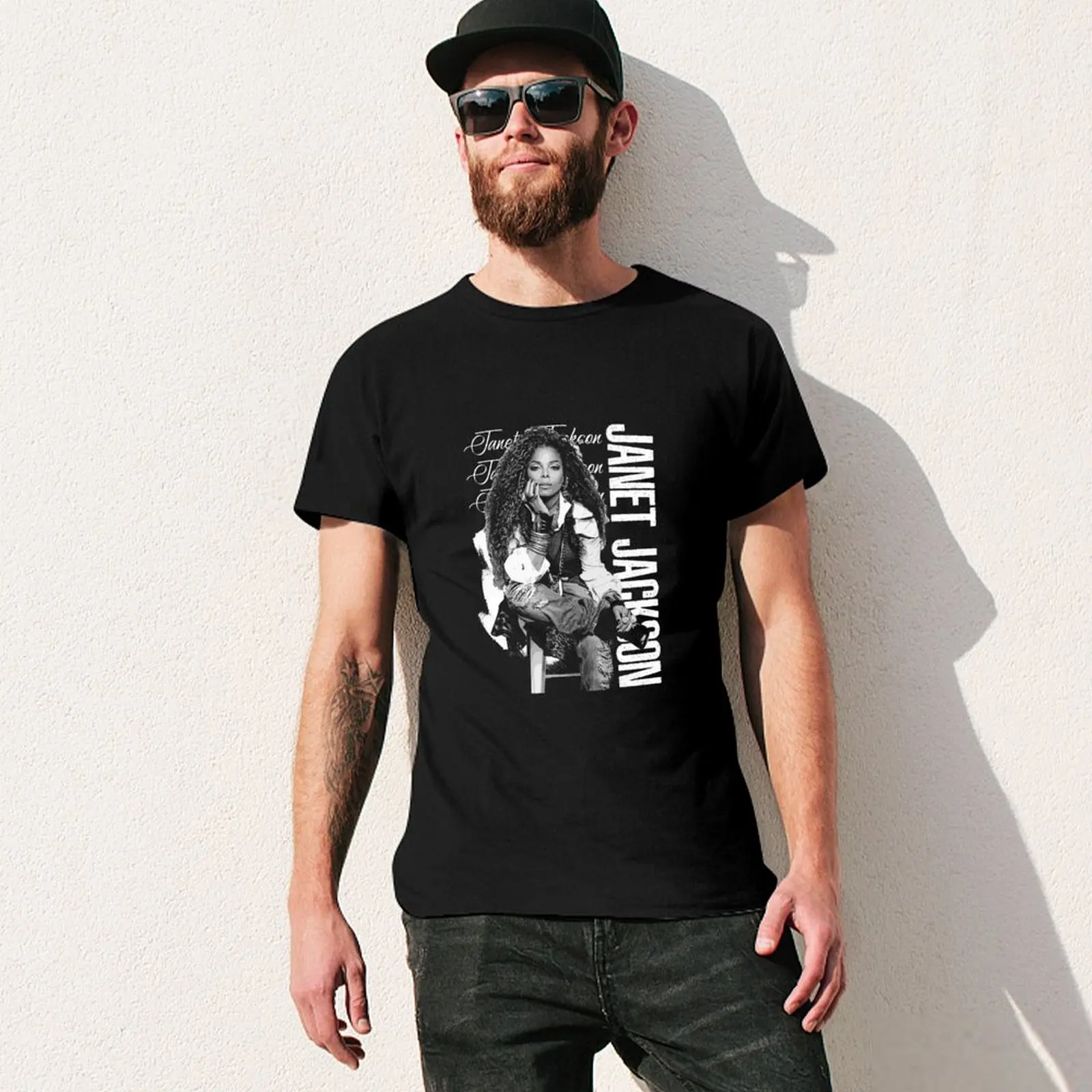 Janet Jackson Dance-Pop Queen's Groundbreaking Music Evolution T-Shirt Large Size Casual Short Sleeve Top view 3