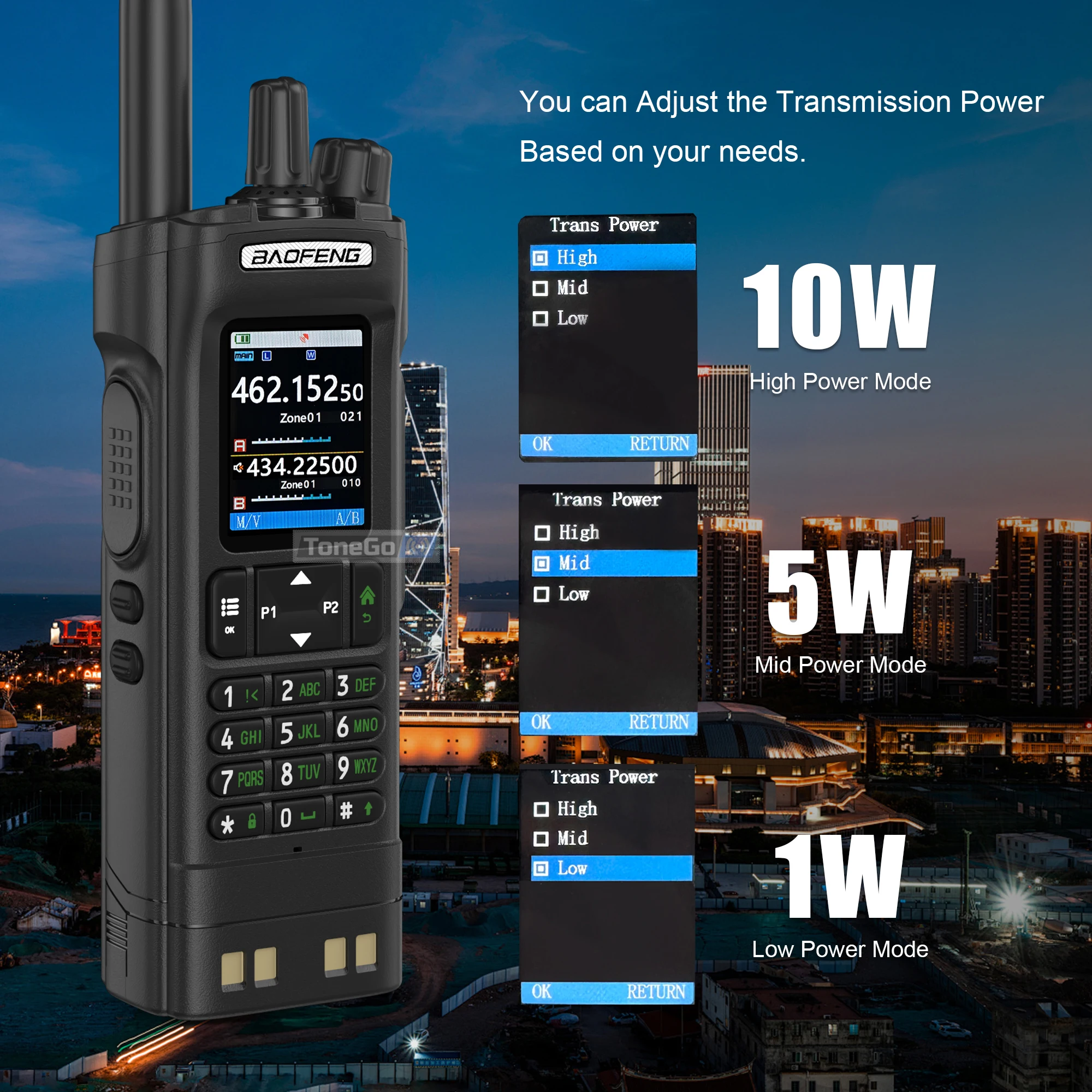 BAOFENG UV-32 نظام تحديد المواقع لاسلكي تخاطب 10 واط متعدد الموجات بلوتوث برمجة نسخة لاسلكية تردد NOAA طويلة المدى هام اتجاهين الراديو