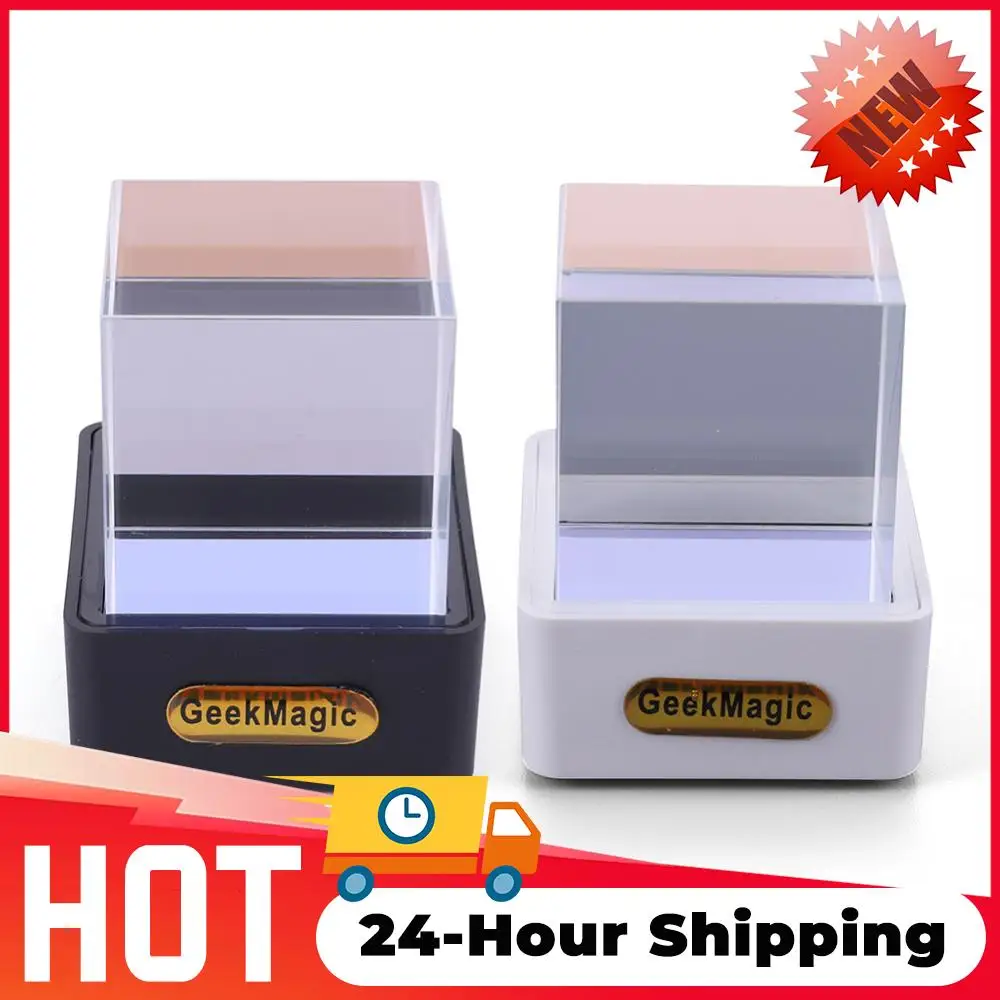 

Desktop Holographic Crystal Cube Smart Clock WiFi Weather Station with Photo Display for Home Decor with GIF Animations Album