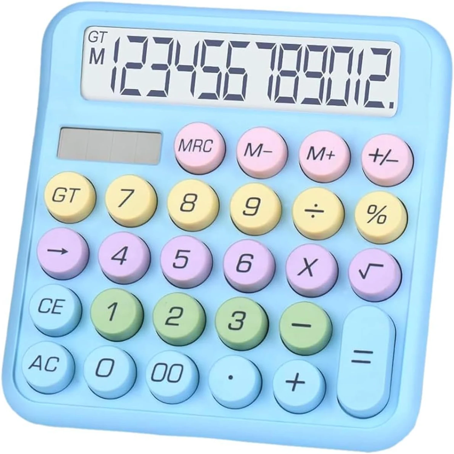 Desktop Calculator 12 Digit,Dual Solar Power and Battery,and LCD Display, Big Buttons, for , Office, School, Class and Business,