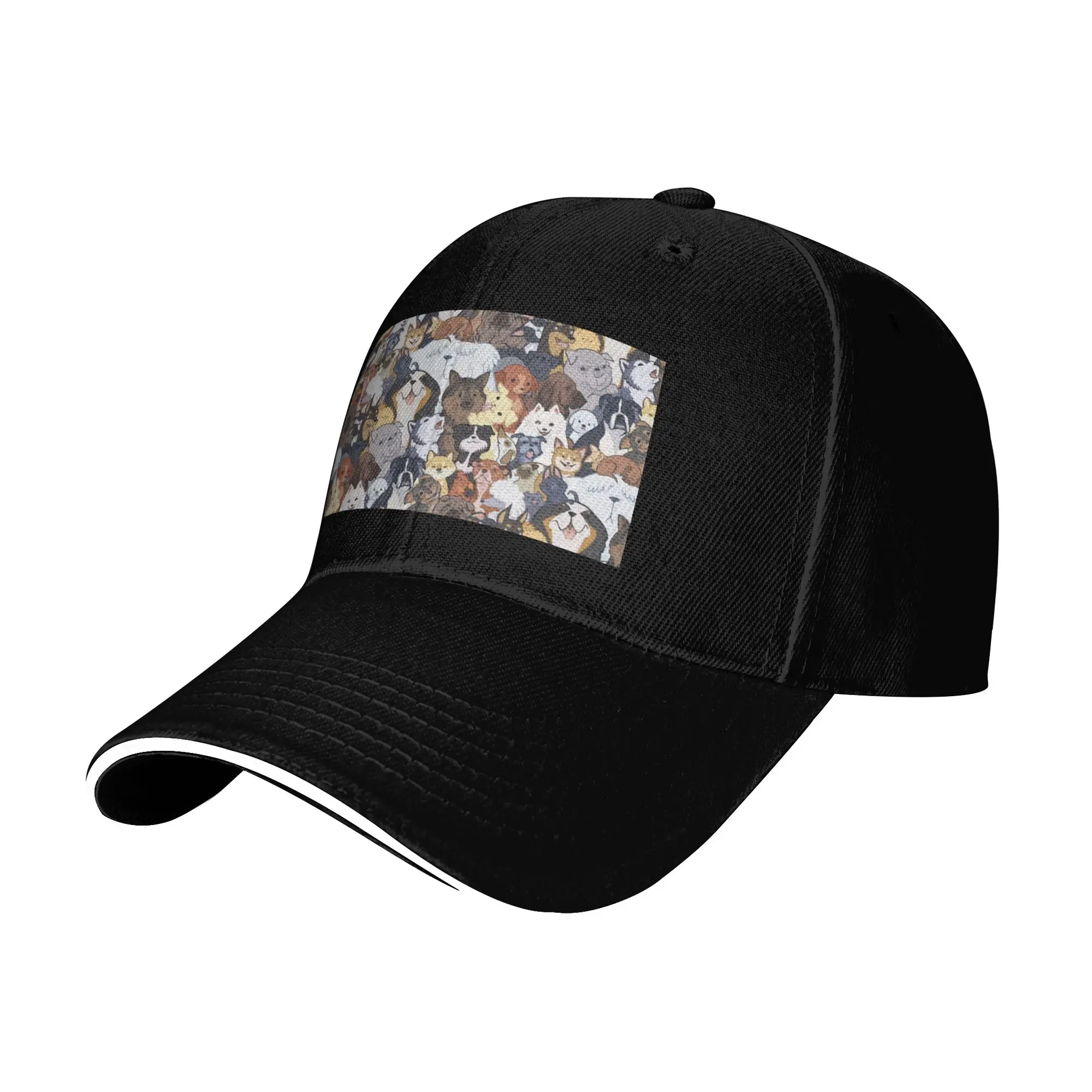 dog Pupper Party Cap Fashion Casual Baseball Caps Adjustable Hat Hip Hop Summer Unisex Baseball Hats Customizable Polychromatic