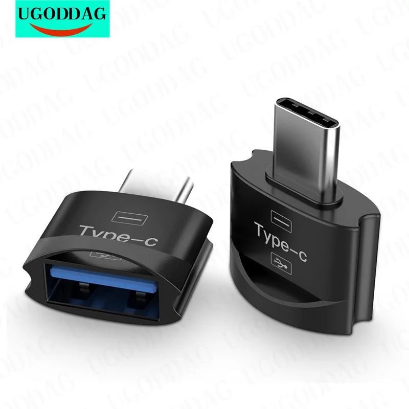 USB Type C OTG Adapter For Samsung Note 10 Xiaomi mi Oneplus 7 Pro USBC Connector USB-C Type-C To USB 3.0 OTG With Chain