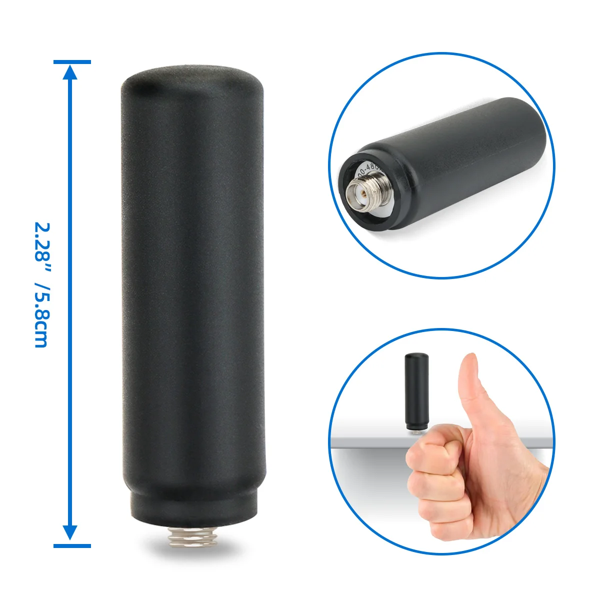 ABBREE antena SMA hembra UHF 400-480MHz alta ganancia para Baofeng - imagen 5